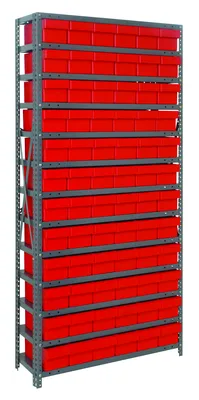 Quantum 1875-602RD Shelving Unit, 18"D x 36"L x 75"H, 400 lb capacity, Galvanized
