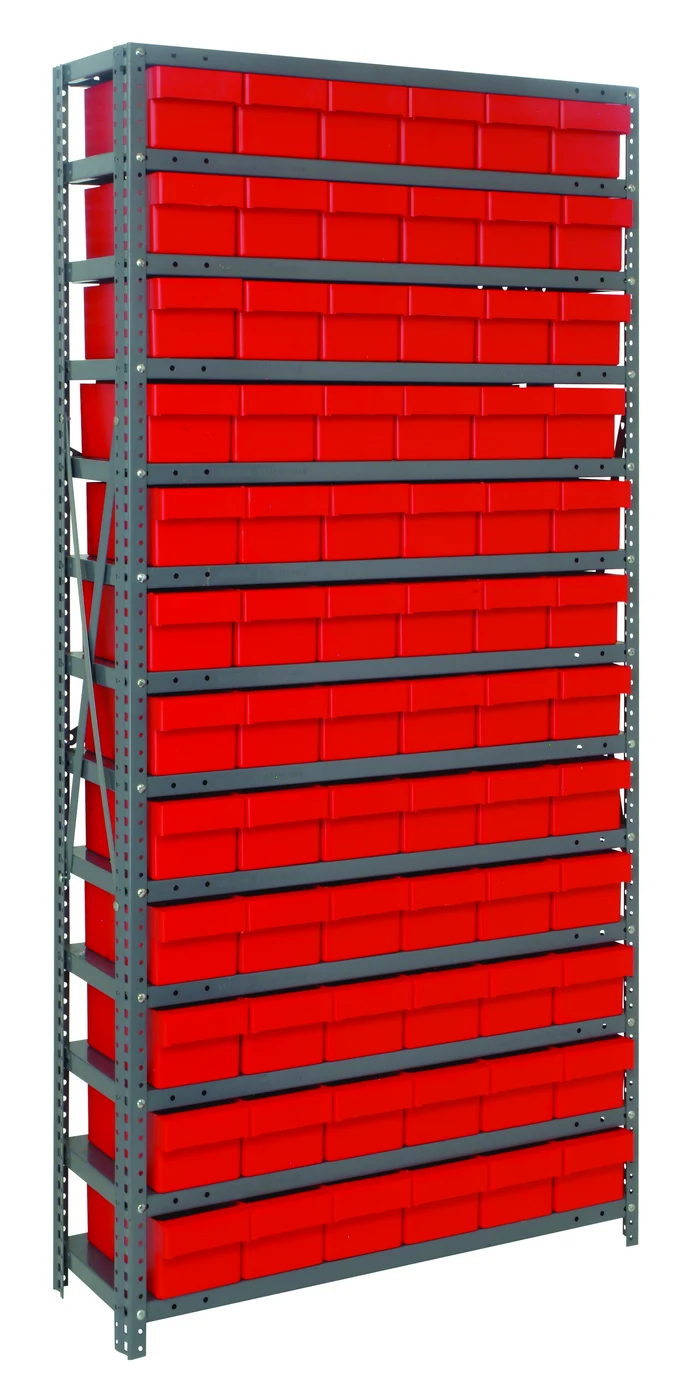 Quantum 1875-602RD Shelving Unit, 18"D x 36"L x 75"H, 400 lb capacity, Galvanized