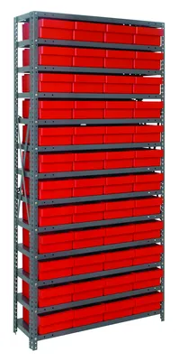 Quantum 1875-606RD Shelving Unit, 18"D x 36"L x 75"H, 400 lb capacity, Galvanized