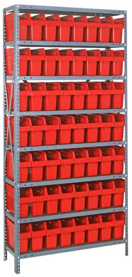 Quantum 1875-SB803RD Shelving Unit, 18"D x 36"L x 75"H, 400 lb capacity, Galvanized