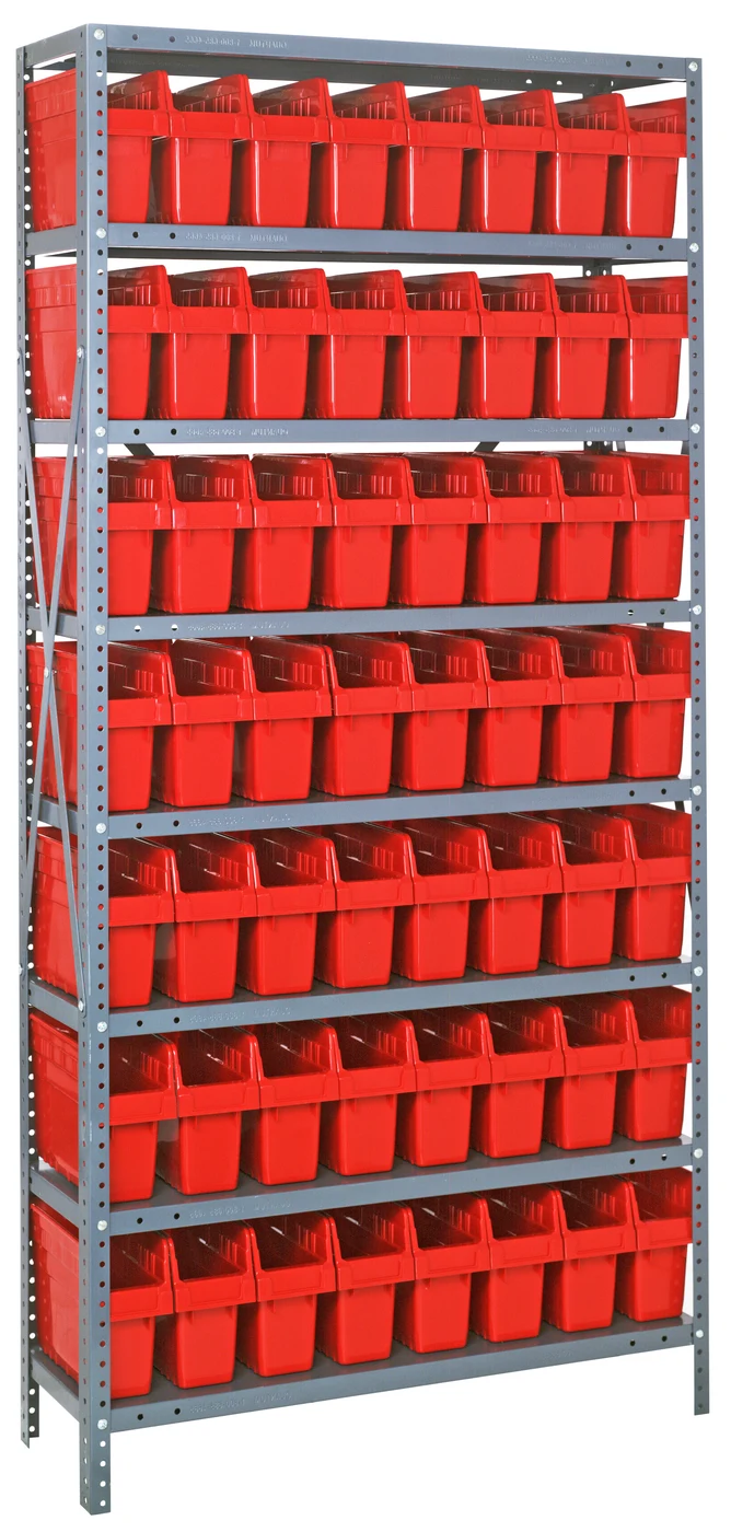 Quantum 1875-SB803RD Shelving Unit, 18"D x 36"L x 75"H, 400 lb capacity, Galvanized