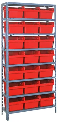Quantum 1875-SB810RD Shelving Unit, 18"D x 36"L x 75"H, 400 lb capacity, Galvanized