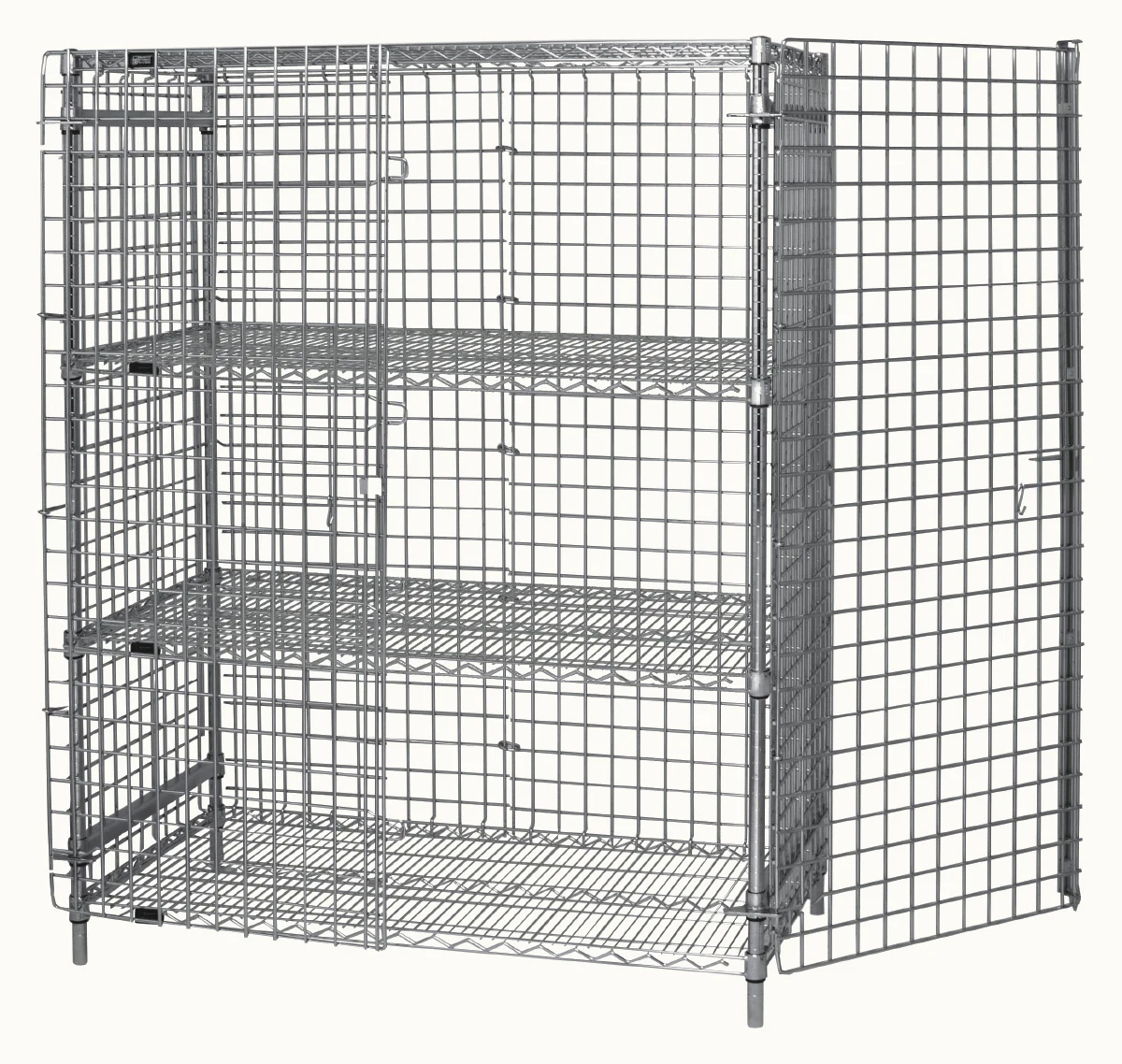 Quantum 2148-63SEC-2 Stationary Security Unit, 48"W x 21"D x 63"H, Chrome