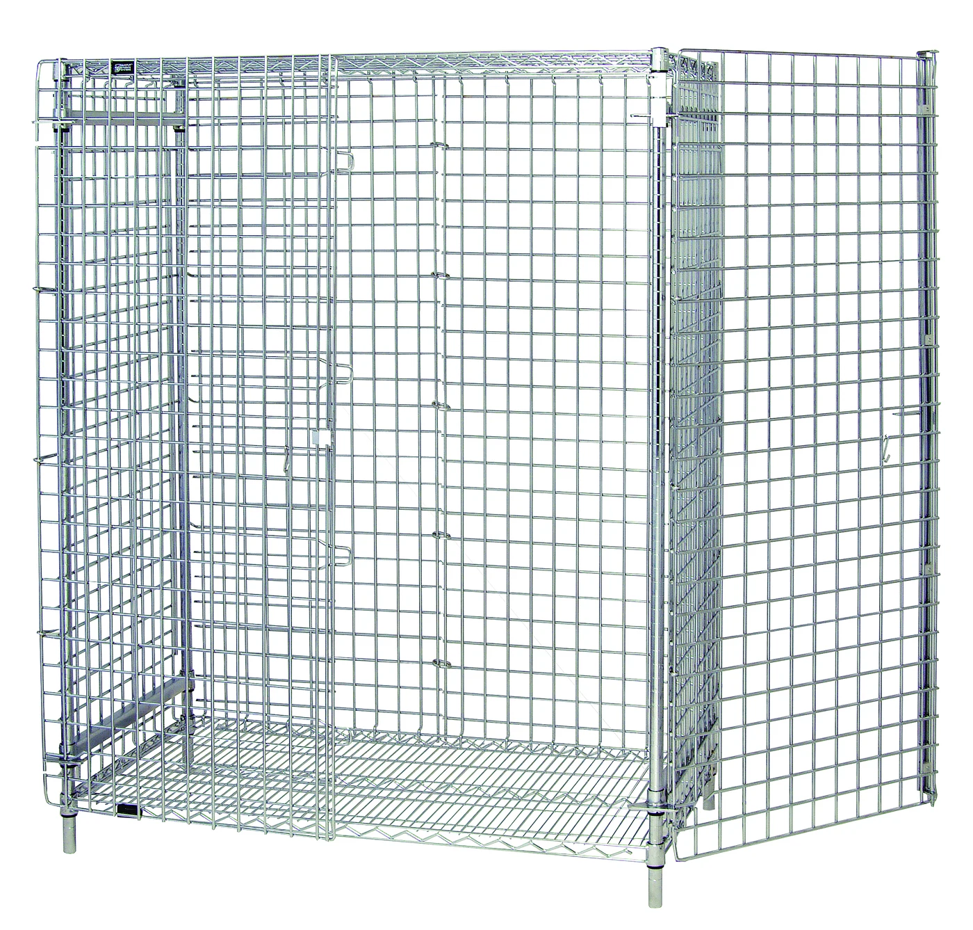 Quantum 2136-63SEC Stationary Security Unit, 36"W x 21"D x 63"H, Chrome