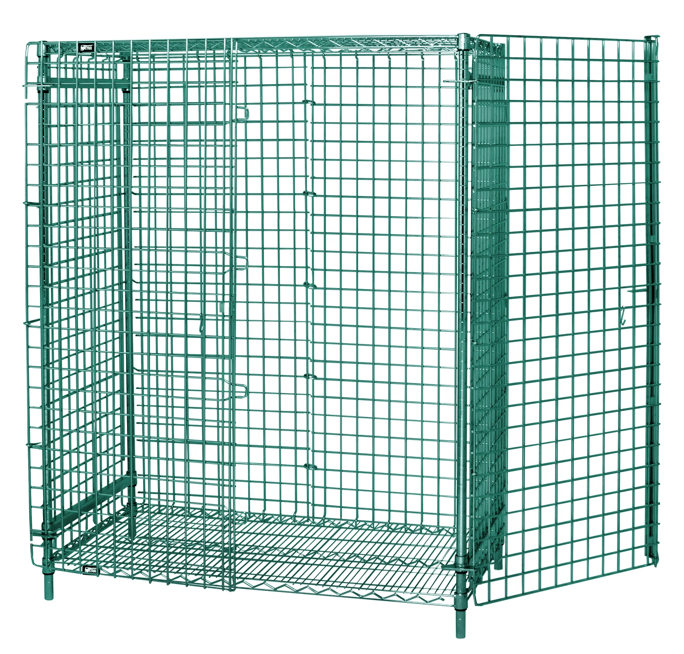 Quantum 2148-63SECP Stationary Security Unit, 48"W x 21"D x 63"H, Green