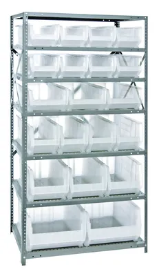 Quantum 2475-20-MIXCL Shelving Unit, 24"D x 36"L x 75"H, 400 lb capacity, Galvanized