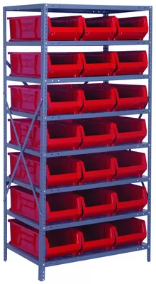 Quantum 2475-952RD Shelving Unit, 24"D x 36"L x 75"H, 400 lb capacity, Galvanized