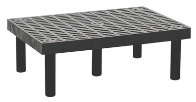 Quantum 362412DPP Vented Polymer Dunnage Rack, 500 lb capacity, Black