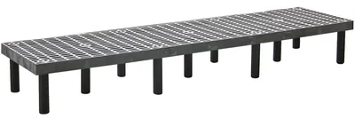 Quantum 962412DPP Vented Polymer Dunnage Rack, 1400. lb capacity, Black