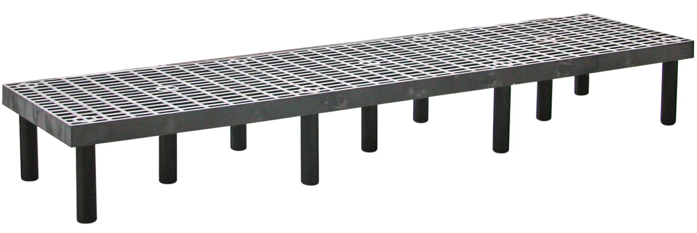Quantum 962412DPP Vented Polymer Dunnage Rack, 1400. lb capacity, Black