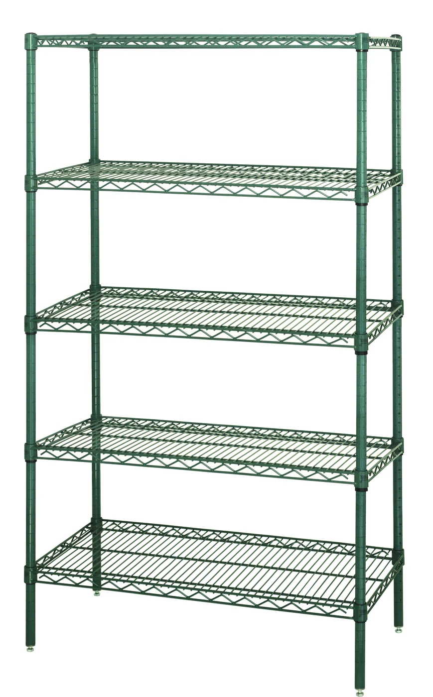Quantum AD74-1236P-5 Wire Shelving Add-On Kit, 36"W x 12"D x 74"H, 600-800 lb capacity, Green