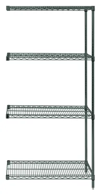 Green Epoxy Wire Shelving