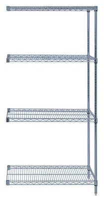 Gray Epoxy & Galvanized Wire Shelving