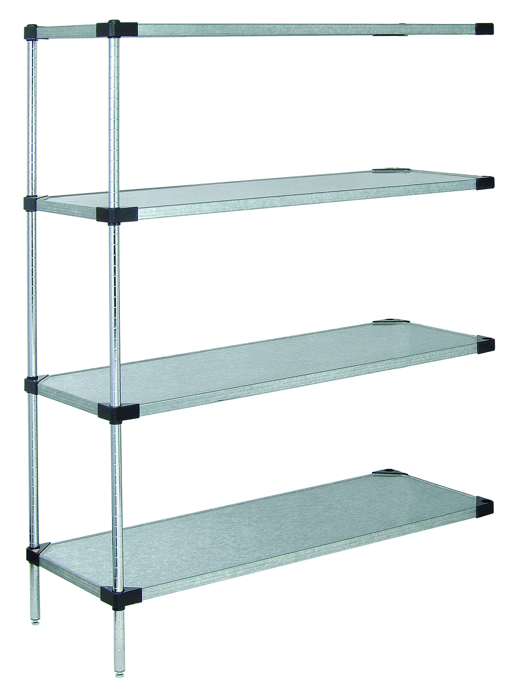 Quantum AD54-1436SG Solid Shelving Add-On Kit, 36"W x 14"D x 54"H, 400-600 lb capacity, Galvanized