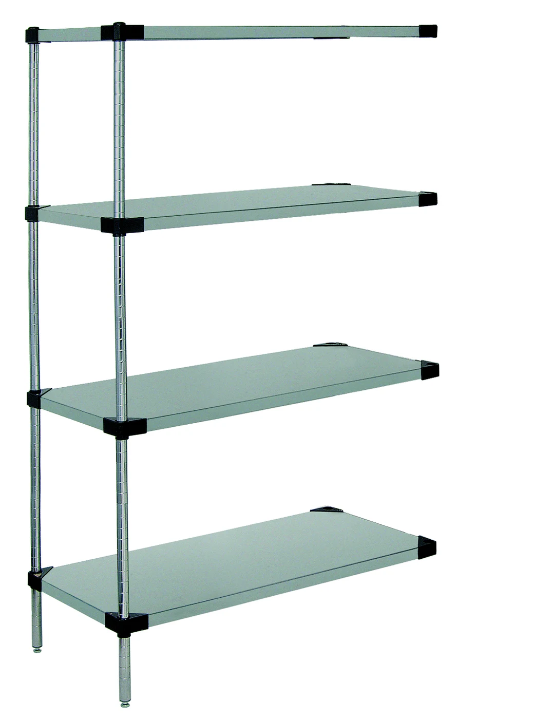 Quantum WRSAD4-63-1460SS Solid Shelving Add-On Kit, 60"W x 14"D x 63"H, 400-600 lb capacity, Stainless