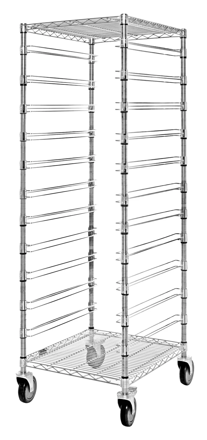 Quantum BC212469M11 Mobile Bin Cart, 21"W x 24"L x 69"H, 1200 lb capacity, Chrome