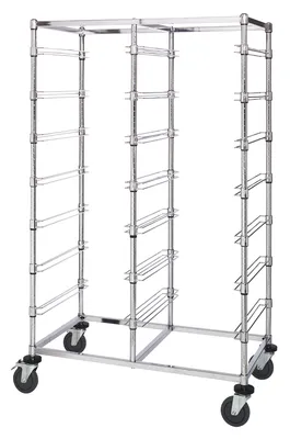 Quantum BC214069M14D Mobile Bin Cart, 24"W x 40"L x 69"H, 1200 lb capacity, Chrome
