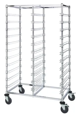 Quantum BC214069M22D Mobile Bin Cart, 24"W x 40"L x 69"H, 1200 lb capacity, Chrome