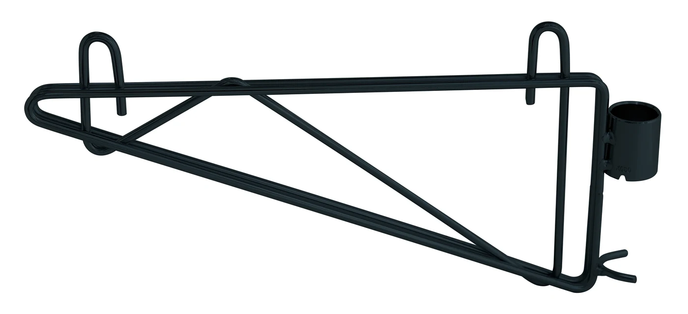Quantum CB12BK Cantilever Single Shelf Post Wall Mount, Black