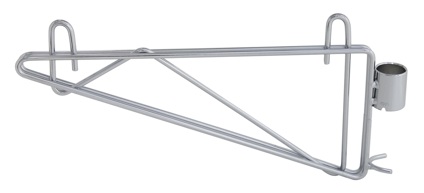Quantum CB12 Cantilever Single Shelf Post Wall Mount, Chrome