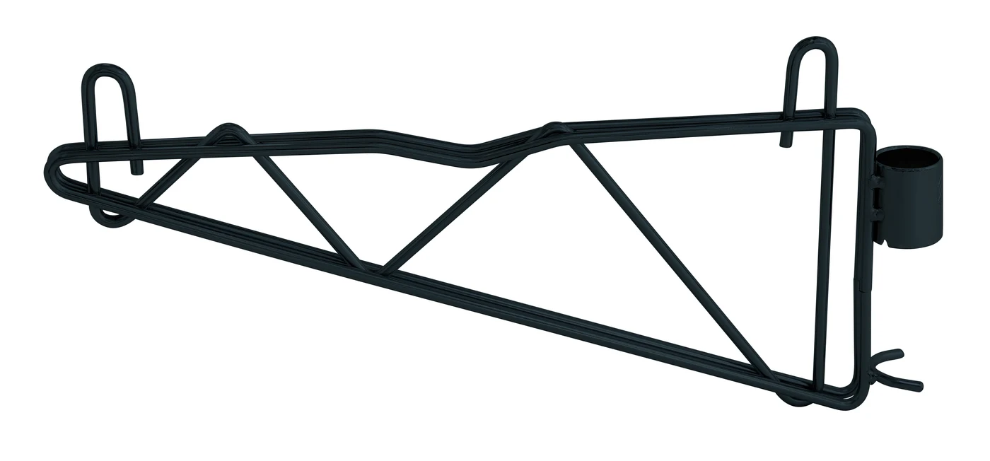 Quantum CB14BK Cantilever Single Shelf Post Wall Mount, Black