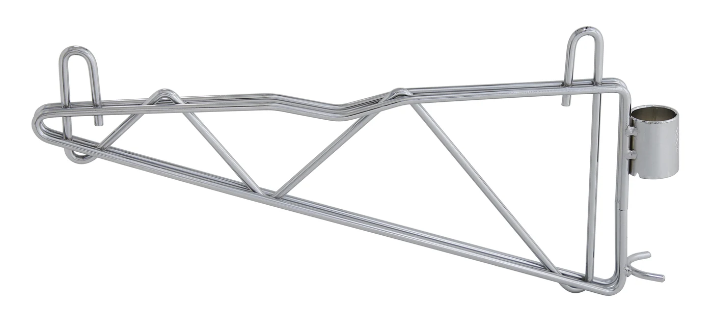 Quantum CB14 Cantilever Single Shelf Post Wall Mount, Chrome