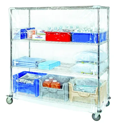 Quantum CC186063CVZ Wire Cart Cover, 18"D x 60"W x 63"H, Blue