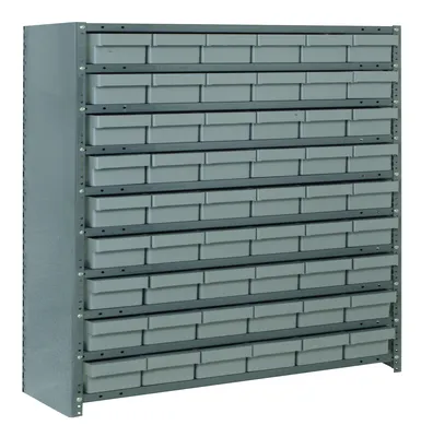 Quantum CL1239-401GY Closed Shelving Unit, 12"D x 36"L x 39"H, 400 lb capacity, Galvannized
