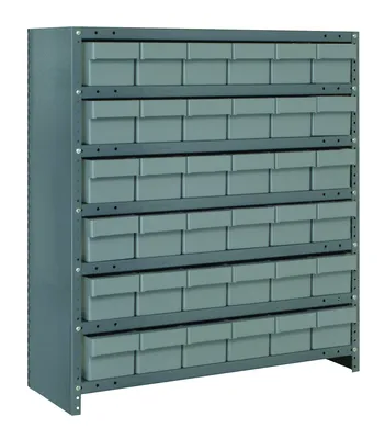 Quantum CL1839-602GY Closed Shelving Unit, 18"D x 36"L x 39"H, 400 lb capacity, Galvannized