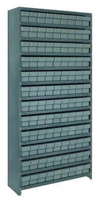 Quantum CL1875-604GY Closed Shelving Unit, 18"D x 36"L x 75"H, 400 lb capacity, Galvannized