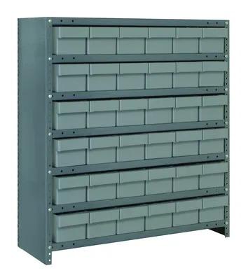 Quantum CL2439-603GY Closed Shelving Unit, 24"D x 36"L x 39"H, 400 lb capacity, Galvannized
