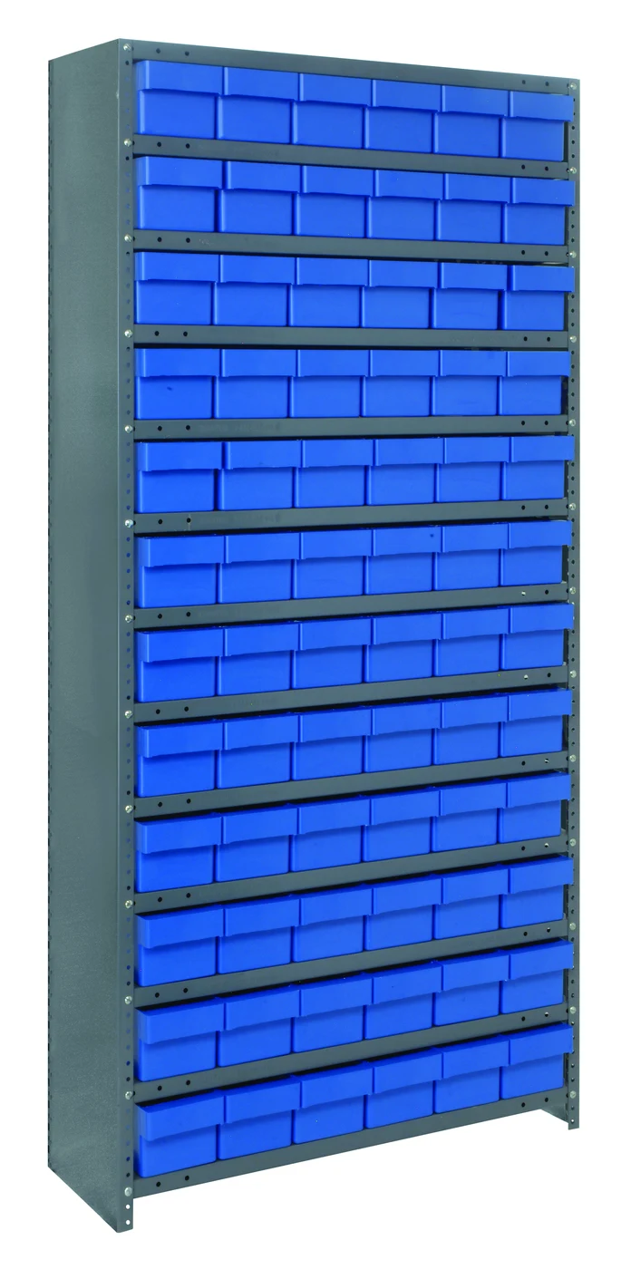 Quantum CL2475-603BL Shelving Unit, 24"D x 36"L x 75"H, 400 lb capacity, Galvannized