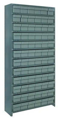 Quantum CL2475-603GY Shelving Unit, 24"D x 36"L x 75"H, 400 lb capacity, Galvannized