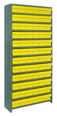 Quantum CL2475-603YL Shelving Unit, 24"D x 36"L x 75"H, 400 lb capacity, Galvannized