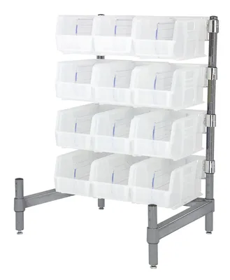Quantum CT27-1824GY-230CL Wire Countertop Organizer, 18"W x 24"D x 27"H, Gray