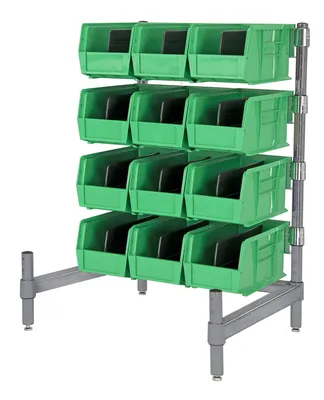 Quantum CT27-1824GY-230GN Wire Countertop Organizer, 18"W x 24"D x 27"H, Gray