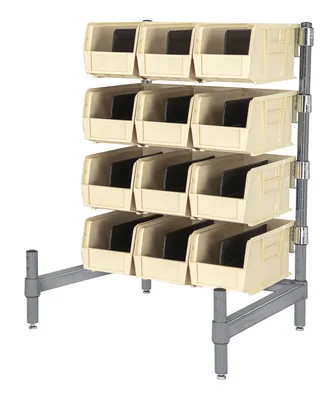 Quantum CT27-1824GY-230IV Wire Countertop Organizer, 18"W x 24"D x 27"H, Gray