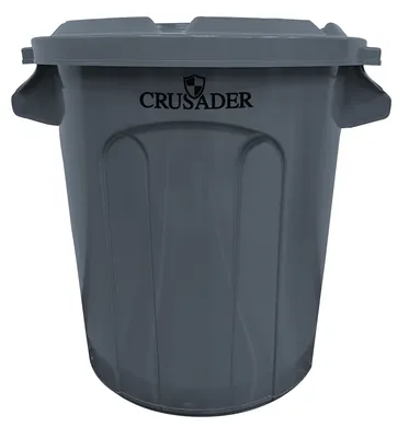 Quantum CTC-32GY Round Heavy-duty Utility Container, 32 gal. capacity, Gray