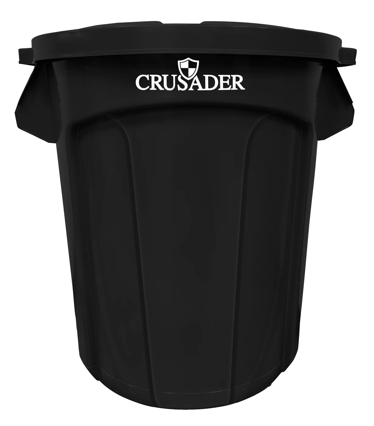 Quantum CTC-10BK Round Heavy-duty Utility Container, 10 gal. capacity, Black