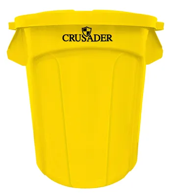 Quantum CTC-20YL Round Heavy-duty Utility Container, 20 gal. capacity, Yellow