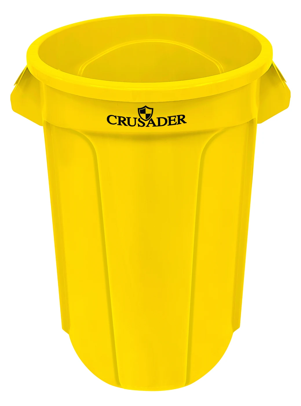 Quantum CTC-44YL Round Heavy-duty Utility Container, 44 gal. capacity, Yellow