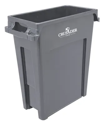 Quantum CTH-16GY Thin Container, 22"D x 11"W x 25"H, 16 gal. capacity, Gray