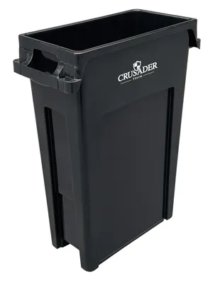 Quantum CTH-23BK Thin Container, 22"D x 11"W x 30"H, 23 gal. capacity, Black
