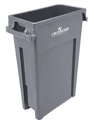 Quantum CTH-23GY Thin Container, 22"D x 11"W x 30"H, 23 gal. capacity, Gray