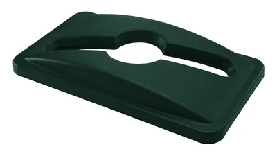 Quantum CTH-LMXGN Crusader Thin Recycling Container Mixed Recycle Lid, Green