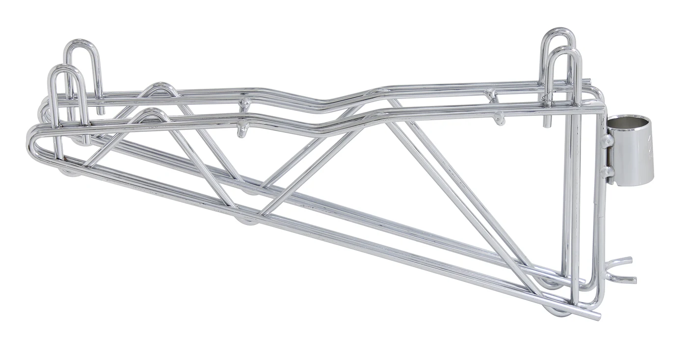 Quantum DCB14 Cantilever Multiple Shelf Post Wall Mount, Chrome