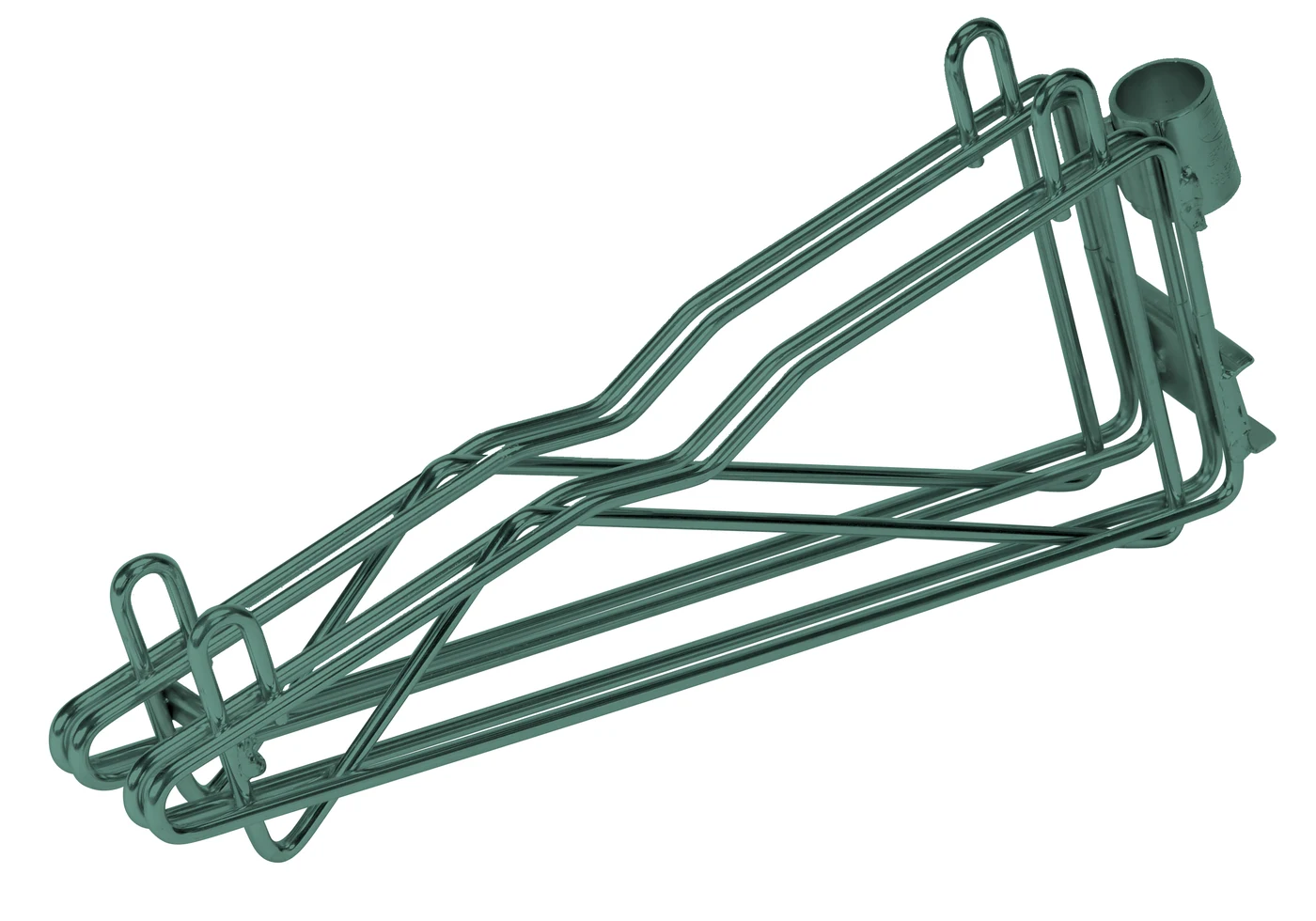Quantum DCB14P Cantilever Multiple Shelf Post Wall Mount, Green