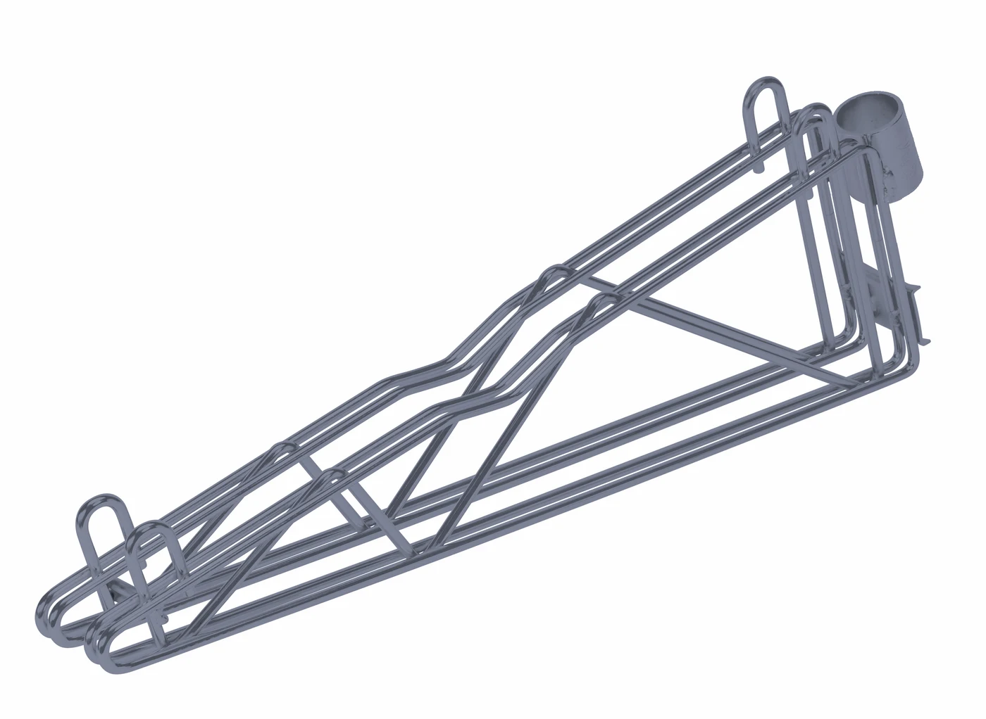 Quantum DCB18GY Cantilever Multiple Shelf Post Wall Mount, Gray