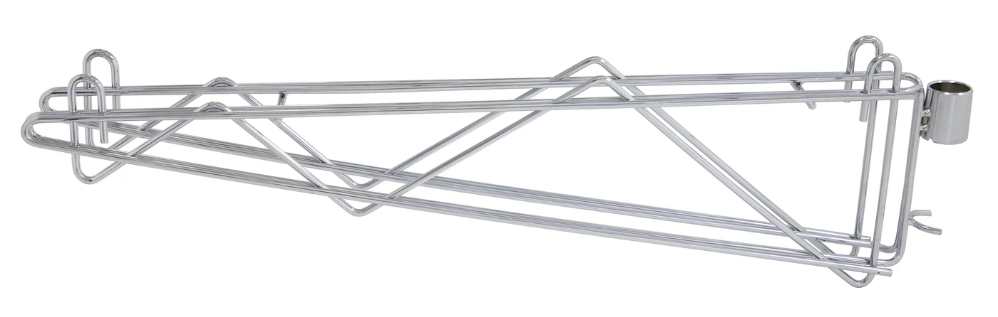 Quantum DCB24 Cantilever Multiple Shelf Post Wall Mount, Chrome
