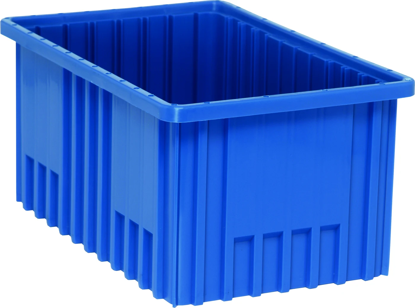 Quantum DG92080BLCS Dividable Grid Container, 16-1/2"L x 10-7/8"W x 8"H, Blue, Case of 8
